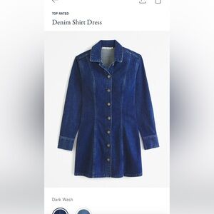 NWT Abercrombie Denim Shirt Dress Petite Size XL Blue